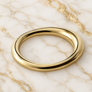 HEFT 472 Gold Tone Oval Ring for Bags