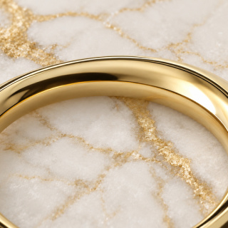 HEFT 472 Gold Tone Oval Ring for Bags