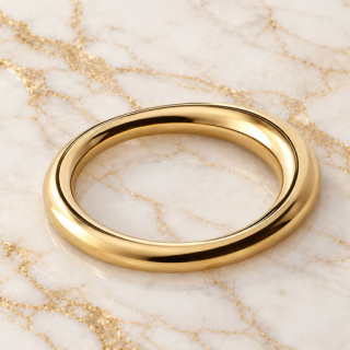 HEFT 472 Gold Tone Oval Ring for Bags