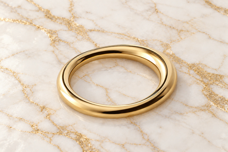 HEFT 472 Gold Tone Oval Ring for Bags