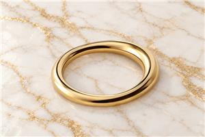 HEFT 472 Gold Tone Oval Ring for Bags