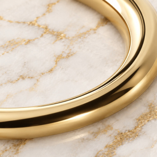 HEFT 472 Gold Tone Oval Ring for Bags