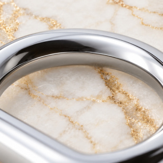 HEFT 489 Silver Tone Rounded D Ring for Bags