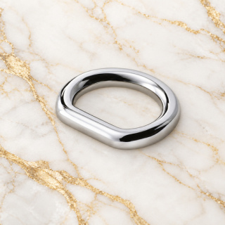 HEFT 489 Silver Tone Rounded D Ring for Bags