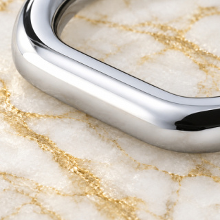 HEFT 489 Silver Tone Rounded D Ring for Bags
