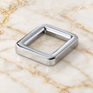 HEFT 490 Silver Tone Square Ring for Bags