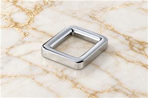 HEFT 490 Silver Tone Square Ring for Bags