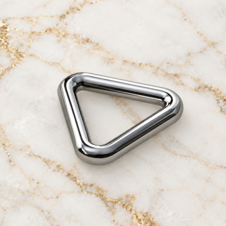 HEFT 585 Silver Tone Triangle Ring for Bags