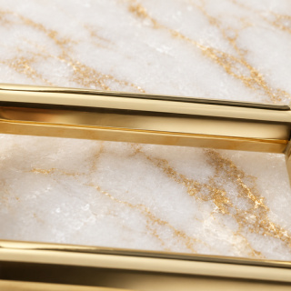 HEFT 66 Gold Tone Rectangular Strap Buckle for Bags
