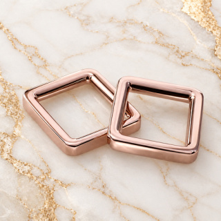 HEFT 693 Rose Gold Tone Square Rings for Bags