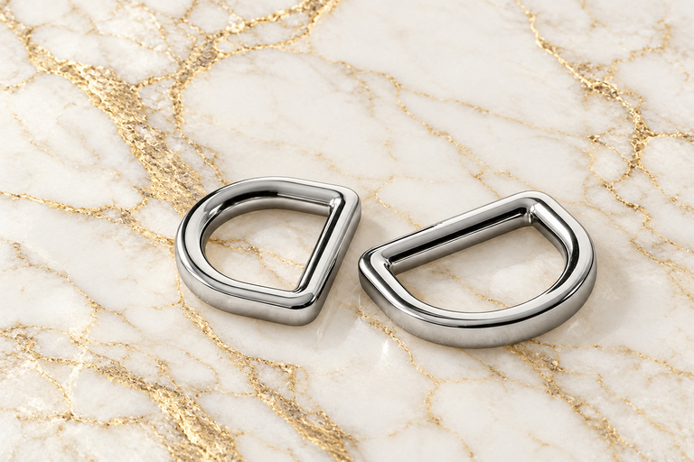 HEFT 695 Silver Tone D Rings for Bags