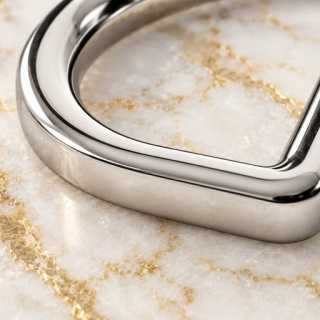 HEFT 695 Silver Tone D Rings for Bags
