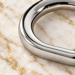 HEFT 695 Silver Tone D Rings for Bags
