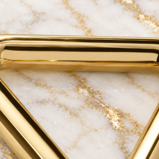 HEFT 7 Gold Tone Triangle Ring for Bags
