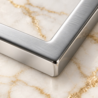 HEFT 705 Silver Tone Flat Square Ring for Bags