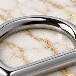 HEFT 710 Silver Tone Flat D Ring for Bags