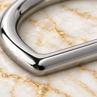HEFT 710 Silver Tone Flat D Ring for Bags