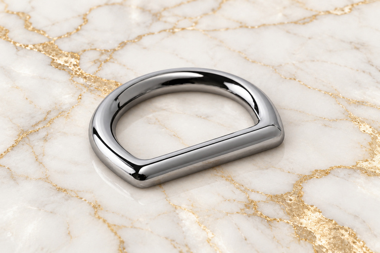 HEFT 710 Silver Tone Flat D Ring for Bags