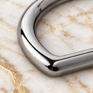 HEFT 710 Silver Tone Flat D Ring for Bags