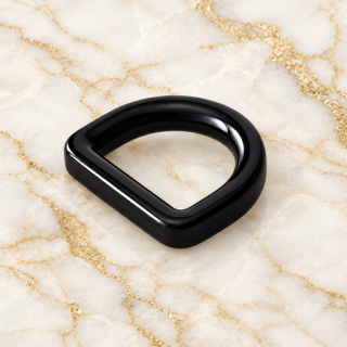 HEFT 732 Black Rounded D Ring for Bags