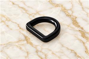 HEFT 732 Black Rounded D Ring for Bags