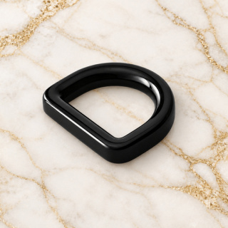 HEFT 732 Black Rounded D Ring for Bags