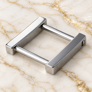 HEFT 742 Silver Tone Rectangular Strap Connector for Bags