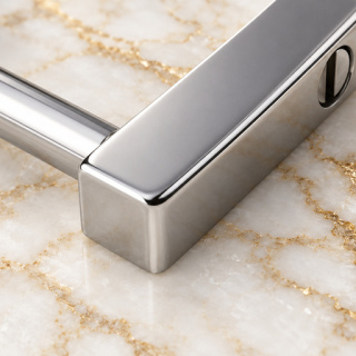 HEFT 742 Silver Tone Rectangular Strap Connector for Bags