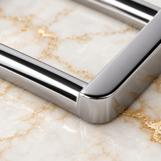 HEFT 833 Silver Tone Rectangular Strap Buckle for Bags