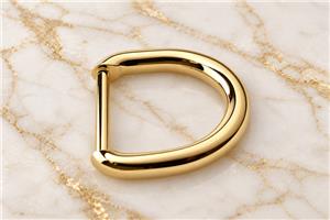 HEFT 834 Gold Tone Rounded D Ring for Bags