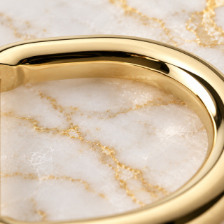 HEFT 834 Gold Tone Rounded D Ring for Bags