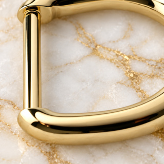 HEFT 834 Gold Tone Rounded D Ring for Bags