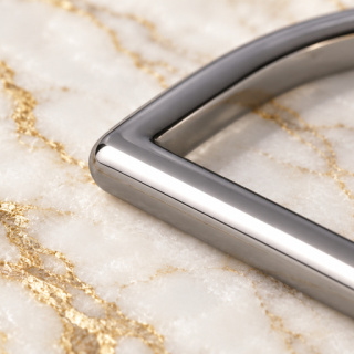 HEFT 853 Silver Tone Slim D Ring for Bags