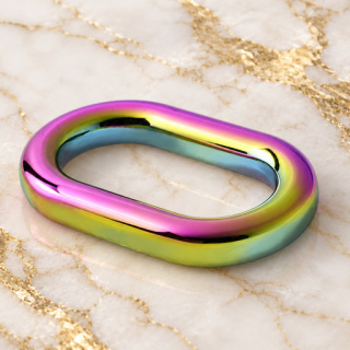 HEFT 892 Rainbow Rounded Rectangular Ring for Bags