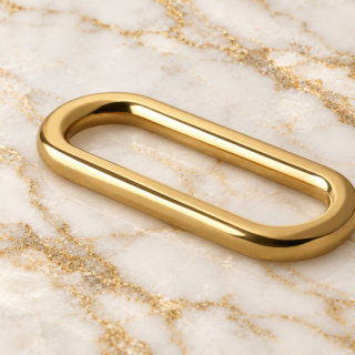 HEFT 895 Gold Tone Oblong Ring for Bags