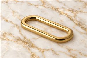 HEFT 895 Gold Tone Oblong Ring for Bags