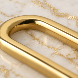 HEFT 895 Gold Tone Oblong Ring for Bags