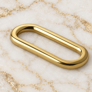 HEFT 895 Gold Tone Oblong Ring for Bags