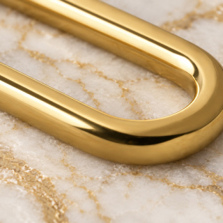 HEFT 895 Gold Tone Oblong Ring for Bags