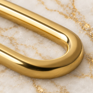 HEFT 895 Gold Tone Oblong Ring for Bags