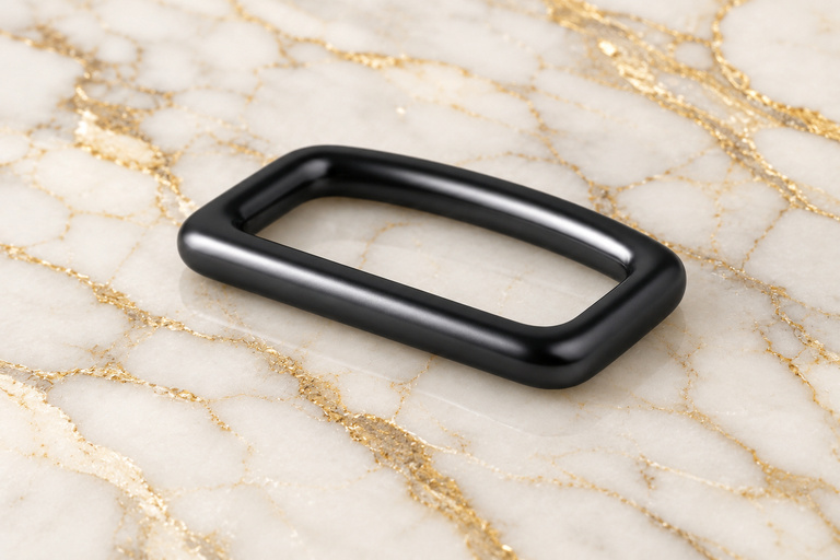 HEFT 897 Black Rounded Rectangular Ring for Bags