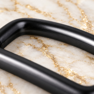 HEFT 897 Black Rounded Rectangular Ring for Bags