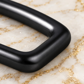 HEFT 897 Black Rounded Rectangular Ring for Bags