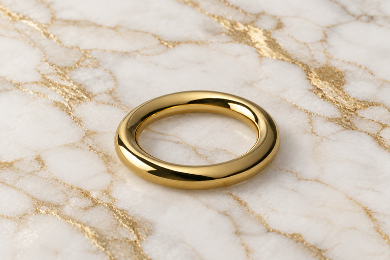 HEFT 898 Gold Tone Round Ring for Bags