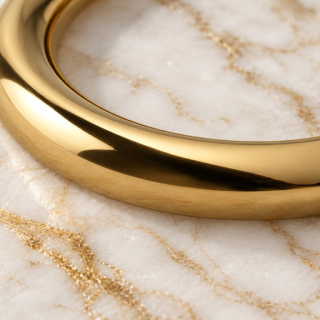 HEFT 898 Gold Tone Round Ring for Bags