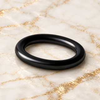 HEFT 902 Black Flat Round Ring for Bags