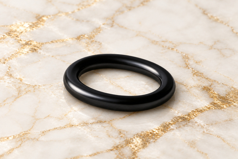 HEFT 902 Black Flat Round Ring for Bags