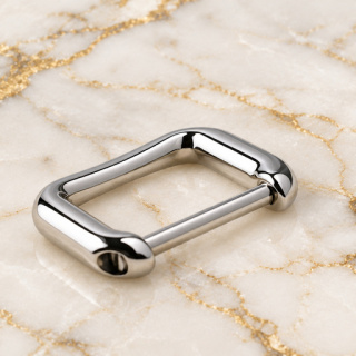 HEFT 949 Silver Tone Screw Bar Rectangular Connector for Bags