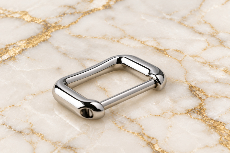 HEFT 949 Silver Tone Screw Bar Rectangular Connector for Bags