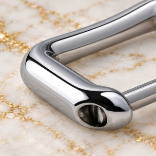 HEFT 949 Silver Tone Screw Bar Rectangular Connector for Bags